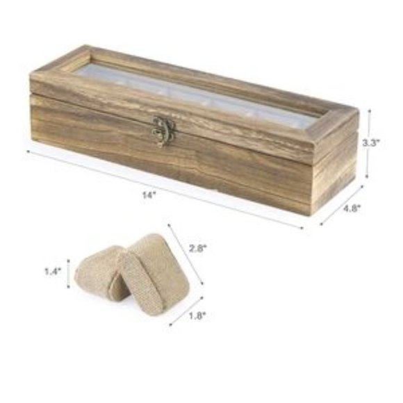 NEW 6 Slot Wood Box Watch Organizer​ - Picture 4 of 6
